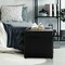 Costway 16''Cube Ottoman Pouffe Storage Box Lounge Seat Footstools with Hinge Top Red Brown/Black